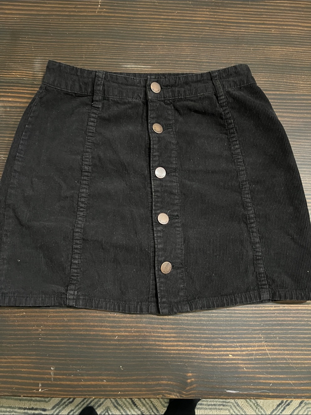 Billabong dark brown  Button-Front Cord Mini Skirt